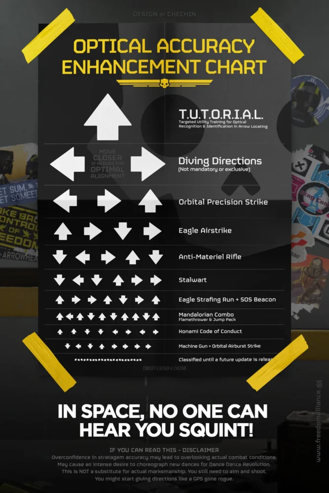 Optical Accuracy Enhancement Chart In Space, No One Can hear You Squint!