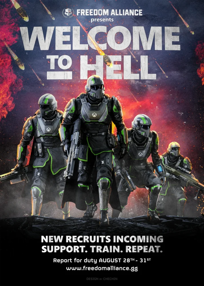 Freedom Alliance - Welcome to Hell (Event Poster)
